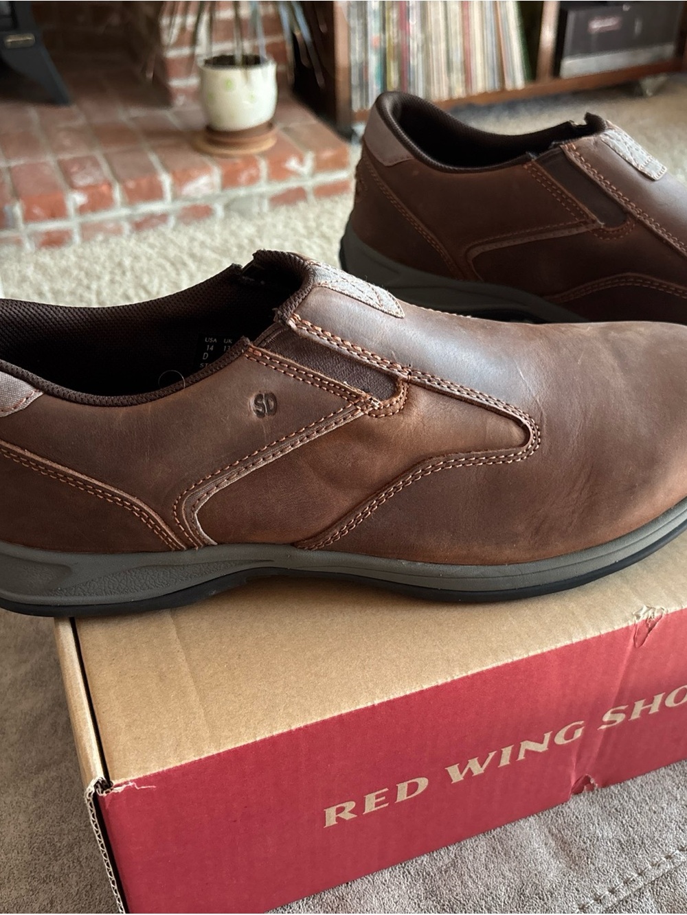 Red Wing Shoes Brown Leather Slip-On Loafer